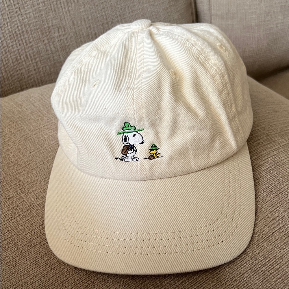 Love Your Melon Ivory Snoopy and Woodstock Cap. New without tags.